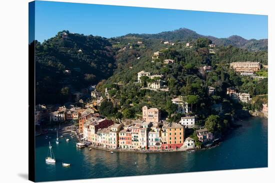 The Bay of Portofino Seen from Castello Brown, Genova (Genoa), Liguria, Italy, Europe-Carlo Morucchio-Stretched Canvas