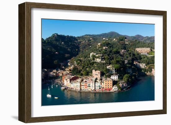 The Bay of Portofino Seen from Castello Brown, Genova (Genoa), Liguria, Italy, Europe-Carlo Morucchio-Framed Photographic Print