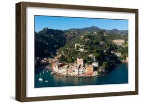 The Bay of Portofino Seen from Castello Brown, Genova (Genoa), Liguria, Italy, Europe-Carlo Morucchio-Framed Photographic Print