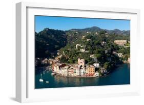 The Bay of Portofino Seen from Castello Brown, Genova (Genoa), Liguria, Italy, Europe-Carlo Morucchio-Framed Photographic Print