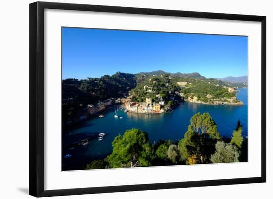 The Bay of Portofino Seen from Castello Brown, Genova (Genoa), Liguria, Italy, Europe-Carlo Morucchio-Framed Photographic Print