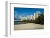 The Bay of Tamuning with its Hotel Resorts in Guam, Us Territory, Central Pacific, Pacific-Michael Runkel-Framed Photographic Print