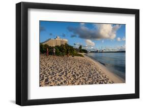 The Bay of Tamuning with its Hotel Resorts in Guam, Us Territory, Central Pacific, Pacific-Michael Runkel-Framed Photographic Print