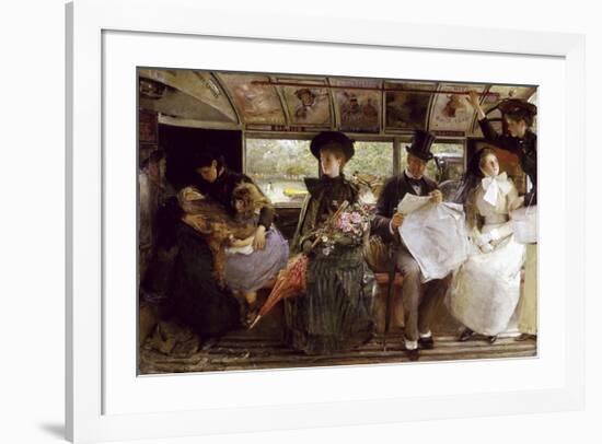 The Bayswater Omnibus, 1895-George Elgar Hicks-Framed Premium Giclee Print