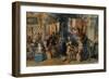 The Bazaar, Constantinople, 1853 watercolor-Amadeo Preziosi-Framed Giclee Print