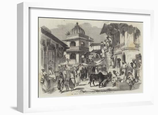 The Bazaar, Oodipoor, Rajpootana-William Carpenter-Framed Giclee Print