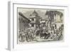 The Bazaar, Oodipoor, Rajpootana-William Carpenter-Framed Giclee Print