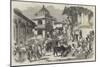 The Bazaar, Oodipoor, Rajpootana-William Carpenter-Mounted Giclee Print