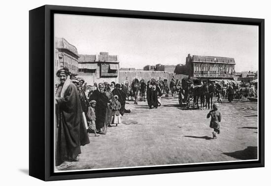 The Bazaar Square in Basra, Iraq, 1925-A Kerim-Framed Stretched Canvas