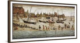 The Beach, 1947-Laurence Stephen Lowry-Framed Giclee Print