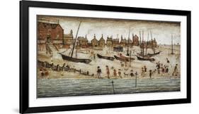 The Beach, 1947-Laurence Stephen Lowry-Framed Giclee Print