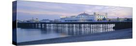 The Beach and Palace Pier, Brighton, East Sussex, England, UK, Europe-Lee Frost-Stretched Canvas