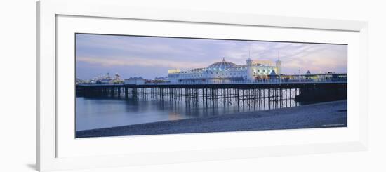 The Beach and Palace Pier, Brighton, East Sussex, England, UK, Europe-Lee Frost-Framed Photographic Print