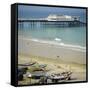 The Beach and Pier, Cromer, Norfolk, England, UK-G Richardson-Framed Stretched Canvas