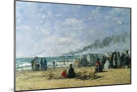 The Beach at Bathing Time-Eugène Boudin-Mounted Giclee Print