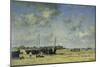 The Beach at Berck; La Plage De Berck, 1878-Eugène Boudin-Mounted Giclee Print