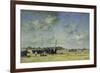 The Beach at Berck-Eugène Boudin-Framed Giclee Print