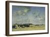 The Beach at Berck-Eugène Boudin-Framed Giclee Print