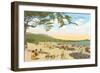 The Beach at Carmel-null-Framed Art Print