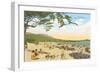 The Beach at Carmel-null-Framed Art Print