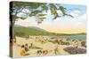 The Beach at Carmel-null-Stretched Canvas