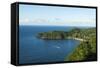 The beach at Castara Bay in Tobago, Trinidad and Tobago, West Indies, Caribbean, Central America-Alex Treadway-Framed Stretched Canvas