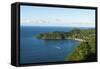 The beach at Castara Bay in Tobago, Trinidad and Tobago, West Indies, Caribbean, Central America-Alex Treadway-Framed Stretched Canvas