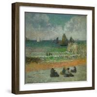 The Beach at Dieppe, or the Bathers, 1885-Paul Gauguin-Framed Giclee Print