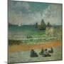 The Beach at Dieppe, or the Bathers, 1885-Paul Gauguin-Mounted Giclee Print