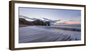The Beach at Durdle Door in Dorset-Chris Button-Framed Photographic Print