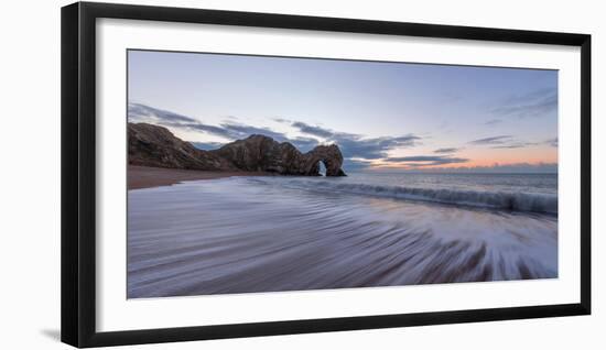 The Beach at Durdle Door in Dorset-Chris Button-Framed Photographic Print