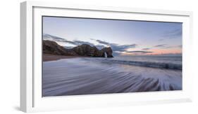 The Beach at Durdle Door in Dorset-Chris Button-Framed Photographic Print