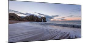 The Beach at Durdle Door in Dorset-Chris Button-Mounted Photographic Print