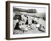 The Beach at Etretat, C.1900-null-Framed Premium Photographic Print