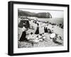 The Beach at Etretat, C.1900-null-Framed Premium Photographic Print