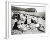 The Beach at Etretat, C.1900-null-Framed Photographic Print