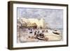 The Beach at Etretat-Luigi Loir-Framed Giclee Print