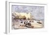 The Beach at Etretat-Luigi Loir-Framed Giclee Print