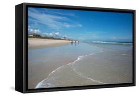 The beach at Flagler Beach, Florida, United States of America, North America-Ethel Davies-Framed Stretched Canvas