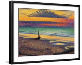 The Beach at Heist-Georges Lemmen-Framed Giclee Print