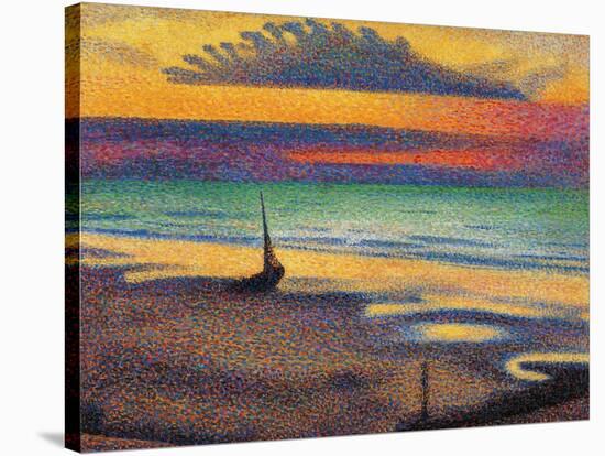 The Beach at Heist-Georges Lemmen-Stretched Canvas