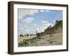 The Beach at Honfleur, 1864-1866-Claude Monet-Framed Giclee Print