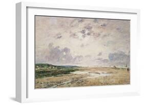 The Beach at Low Tide, Deauville-Eugene Louis Boudin-Framed Giclee Print