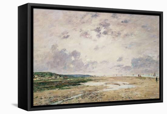 The Beach at Low Tide, Deauville-Eugene Louis Boudin-Framed Stretched Canvas