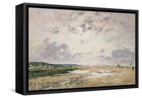 The Beach at Low Tide, Deauville-Eugene Louis Boudin-Framed Stretched Canvas