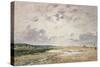 The Beach at Low Tide, Deauville-Eugene Louis Boudin-Stretched Canvas