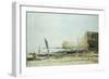 The Beach at Low-Tide in Mist-Eugene Louis Boudin-Framed Giclee Print