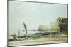 The Beach at Low-Tide in Mist-Eugene Louis Boudin-Mounted Giclee Print