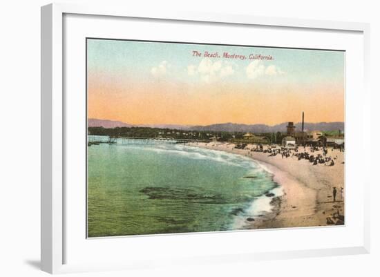 The Beach at Monterey, California-null-Framed Art Print