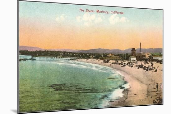 The Beach at Monterey, California-null-Mounted Art Print